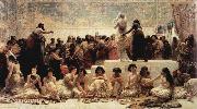 Edwin long,R.A. Der Heiratsmarkt von Babylon oil painting artist